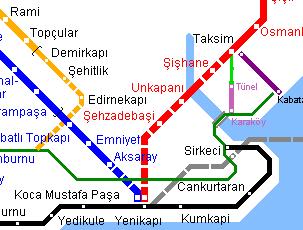 Detail des Metroplan Istanbul